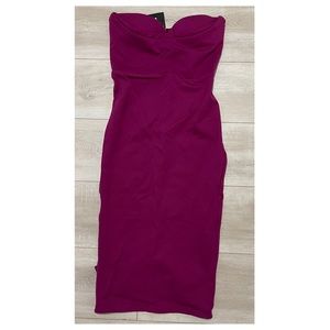 Fashion Nova magenta midi dress
